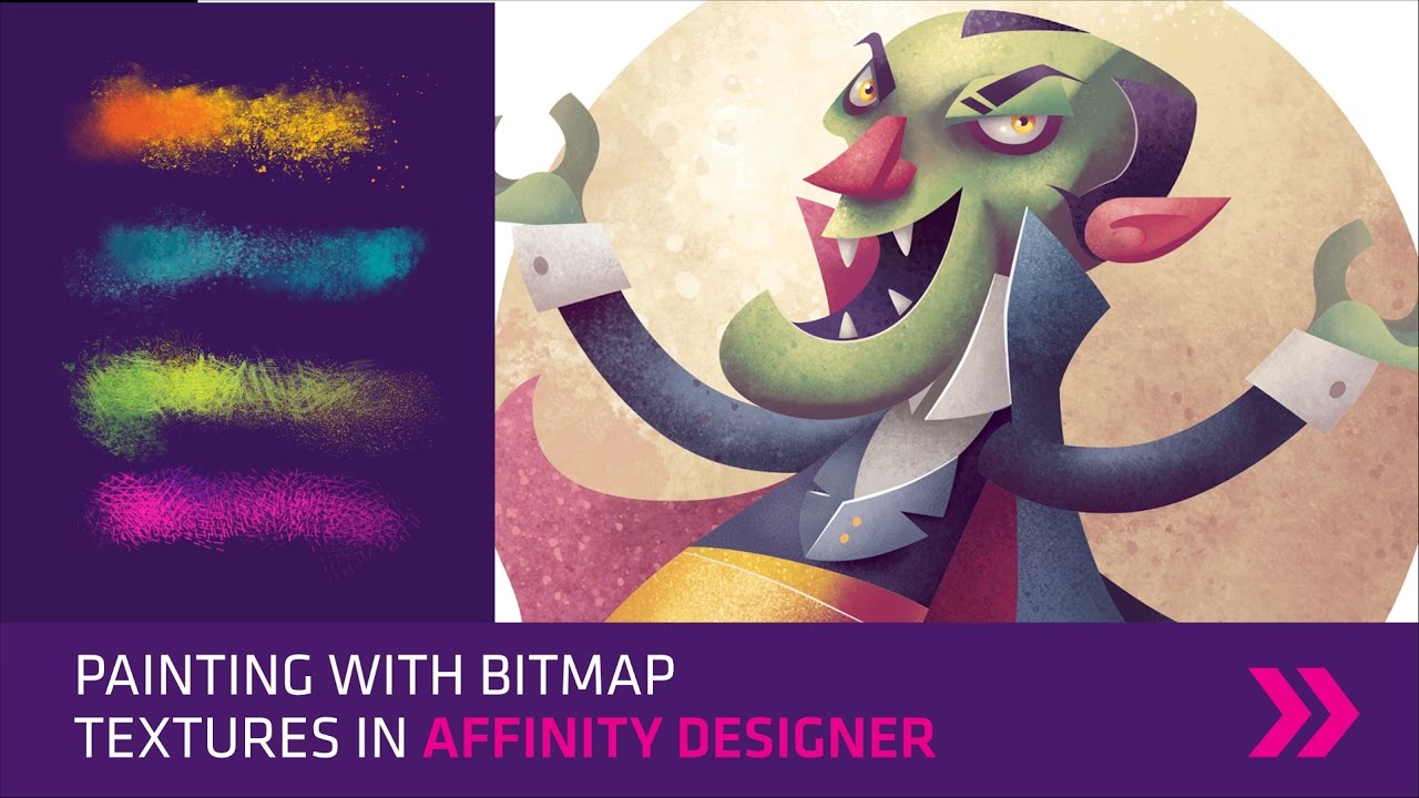Painting with bitmap textures in Affinity Designer