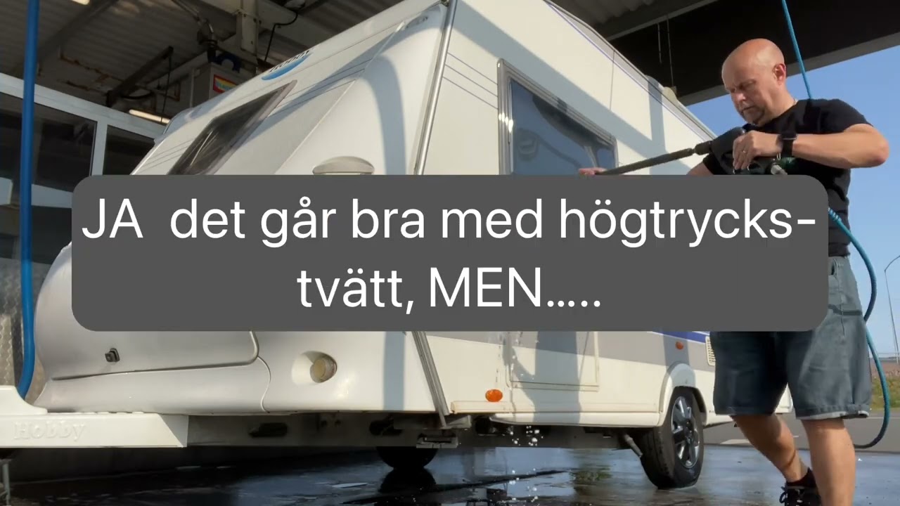 Tvätt av husvagn