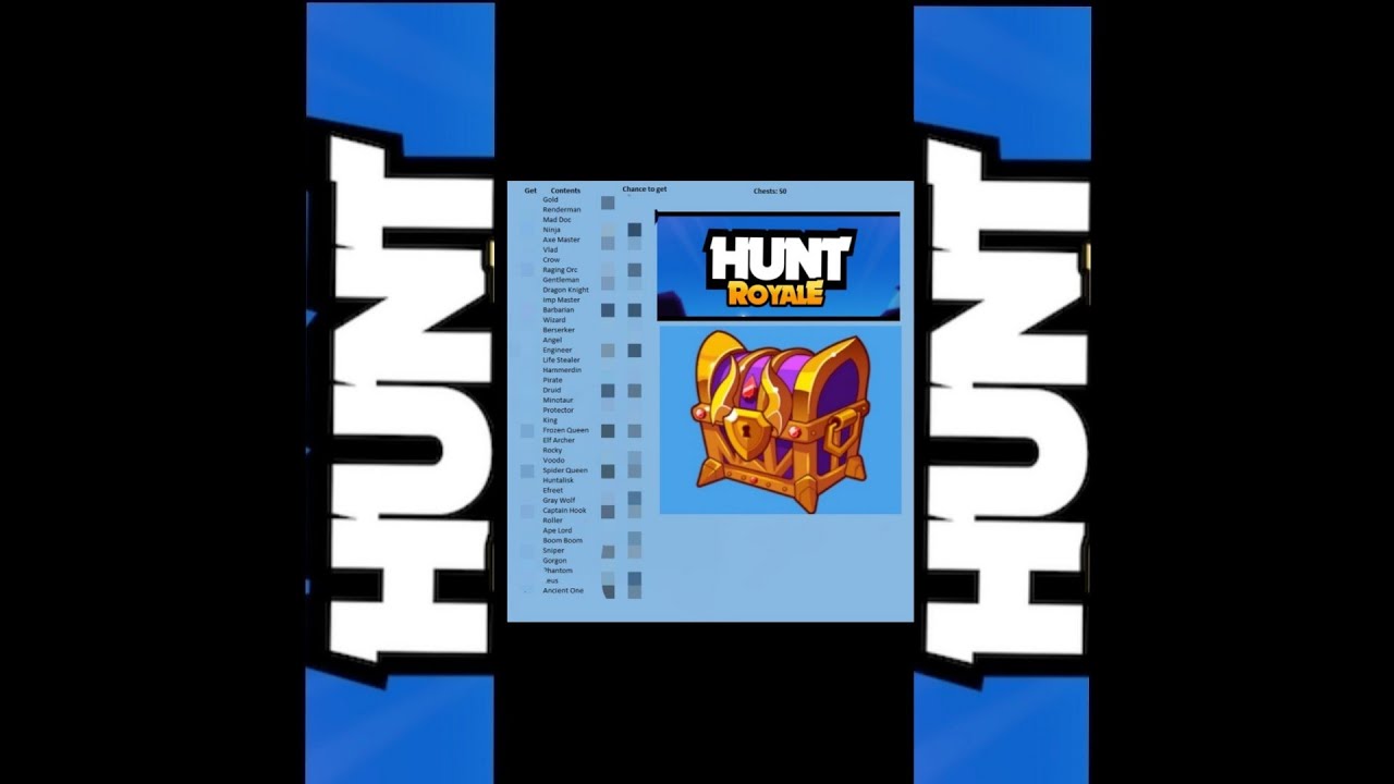 Hunt Royale - i opened 50 golden Chests !!! How is the Chance to get each Character?
