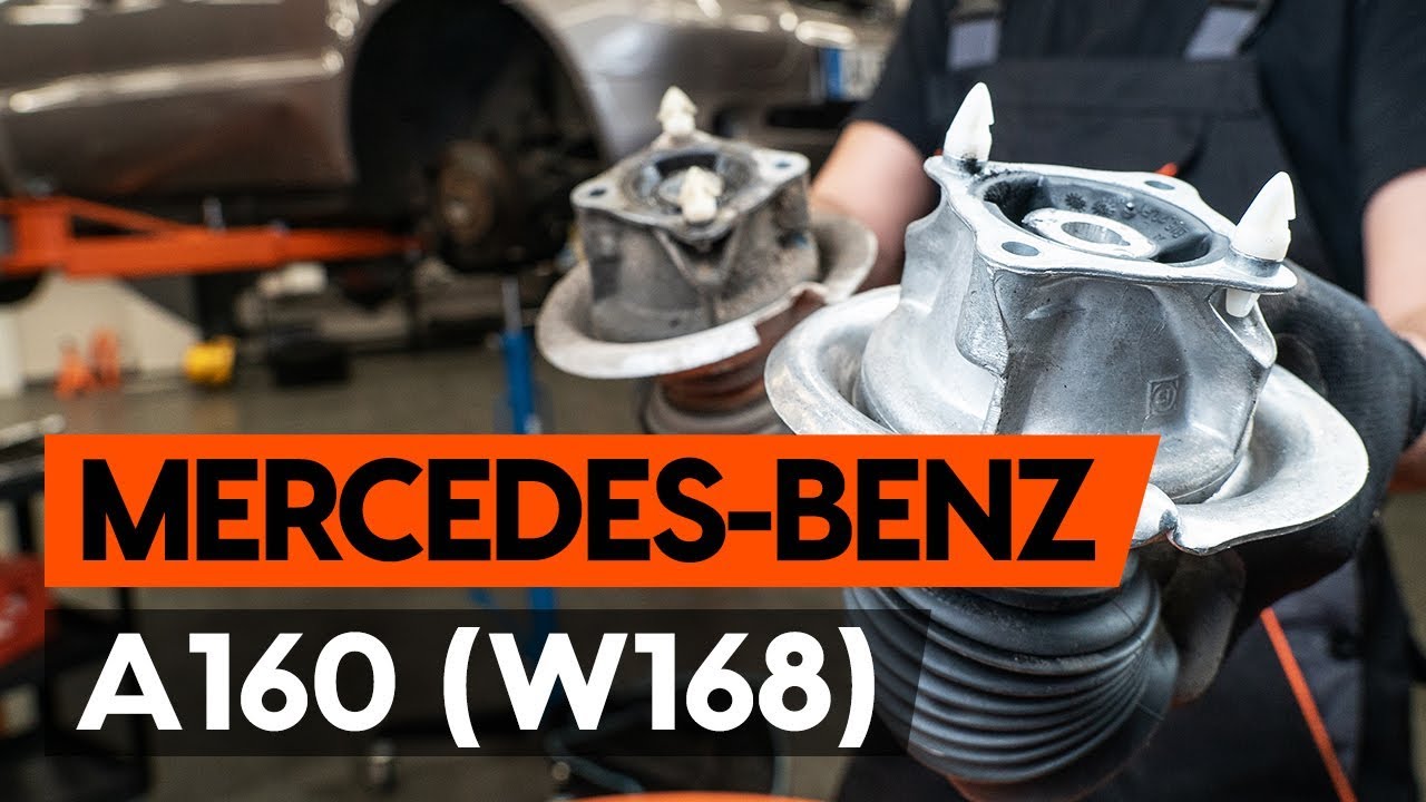 Como substituir cabeçotes do amortyzatoryes dianteira no MERCEDES-BENZ A160 (W168) [AUTODOC]