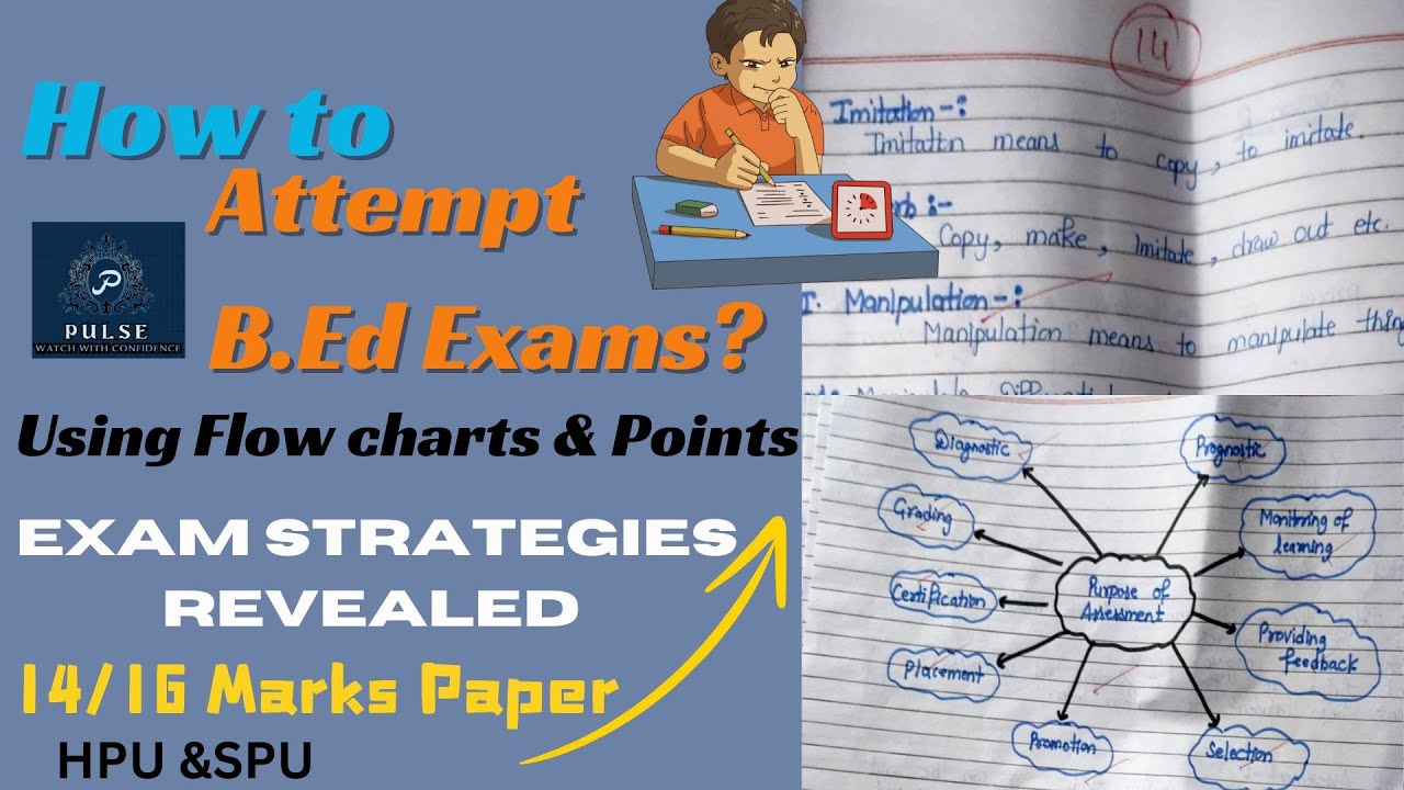 How to ATTEMPT B.Ed Exam Papers? : Tips & Strategies for Scoring High (14/16 Marks Paper) | HPU SPU