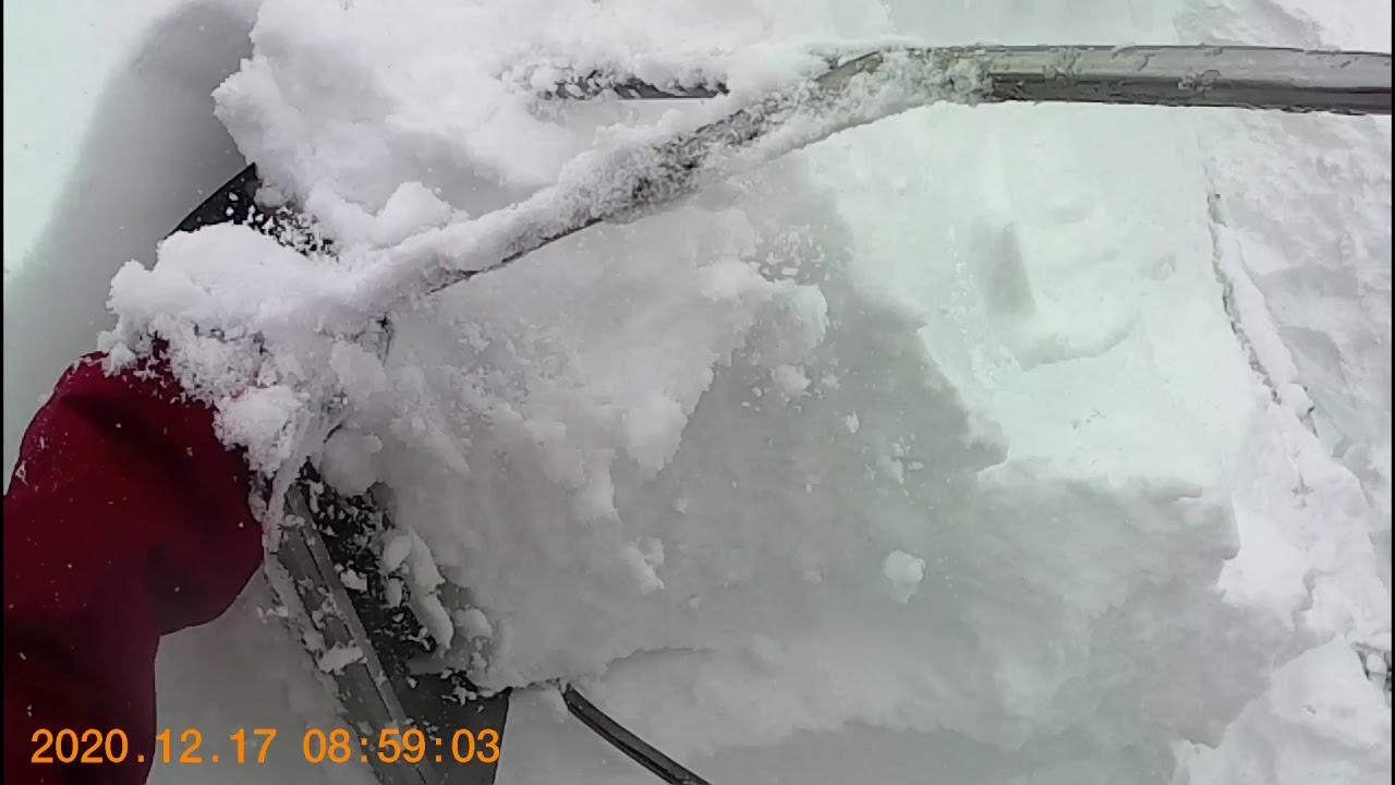 車庫雪下ろし【目線】 2020/12/17