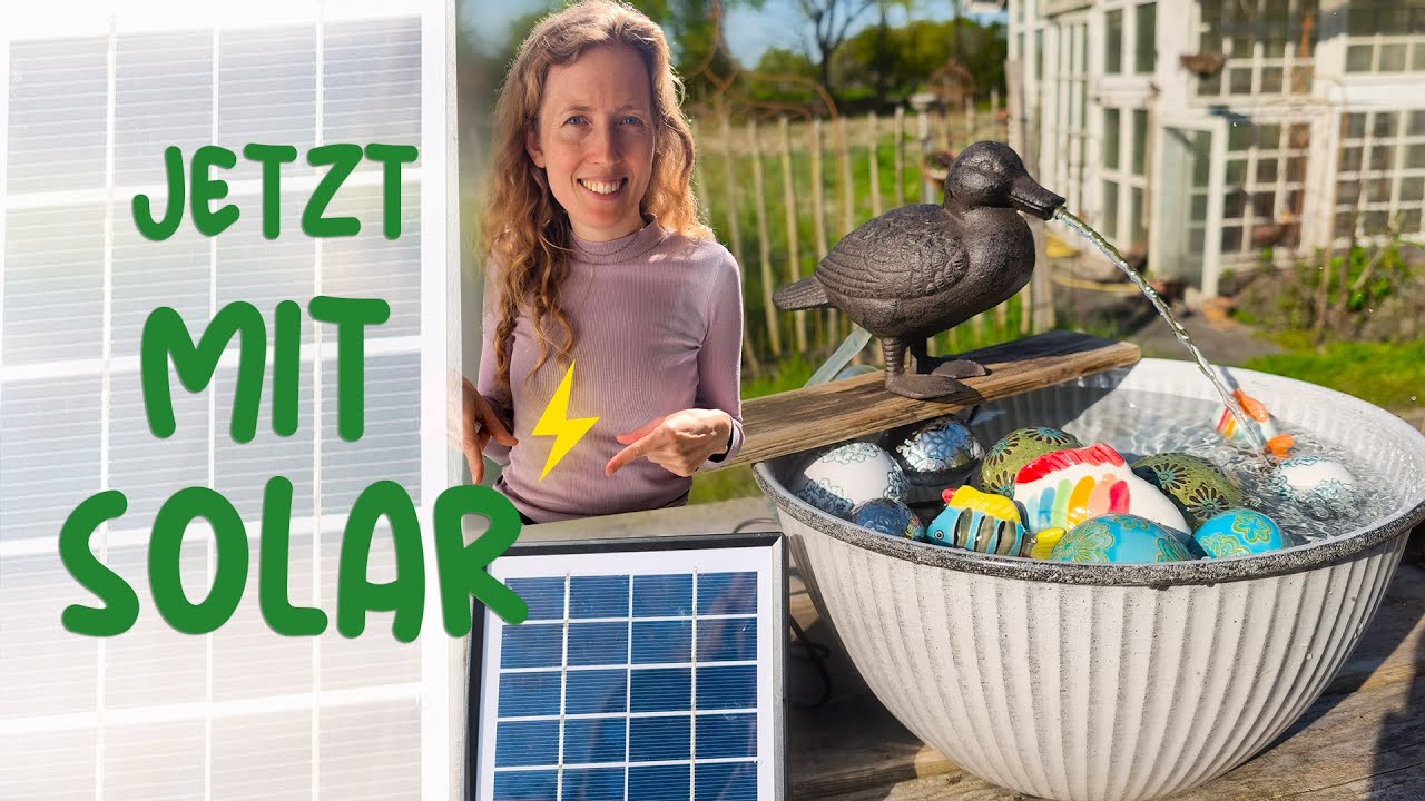 Mini-Teich f&uuml;r deinen Garten mit Solarpumpe ☀️ #garden #decoration #diy