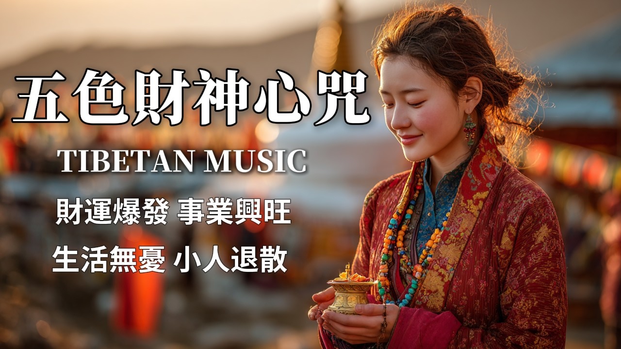 西藏梵音療癒｜五色財神心咒｜佛教冥想放鬆音樂｜聚集五色財神能量与加持, 財運爆發・事業轉好・負能量清除｜過年轉運必聽 #疗愈歌曲 #tibetanmusic #音樂 #西藏颂钵 #天籟之聲#冥想音樂