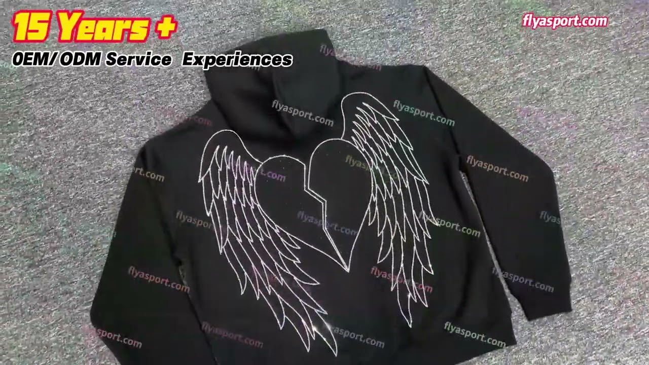 Custom rhinestone oversize hoodies