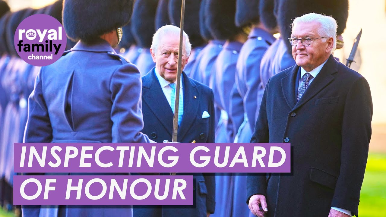 President Steinmeier and King Charles Inspect Guard of Honour at Windsor Castle
