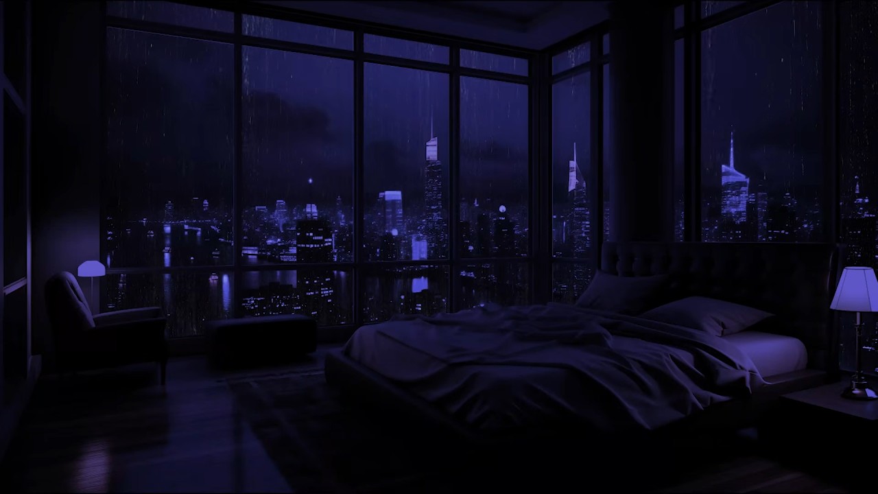 Entspannender Regen zum Einschlafen mit Regenger&auml;uschen an den Fenstern 🌧️ Stressabbau