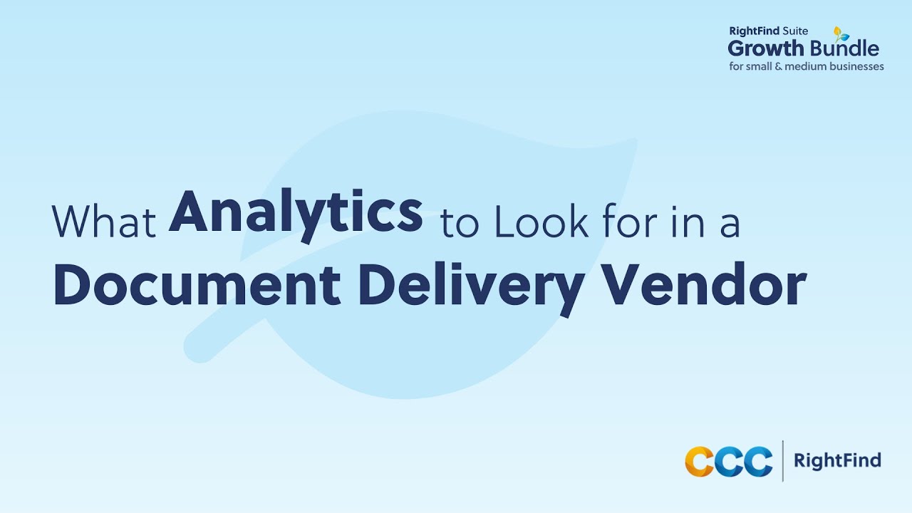What Analytics to Look for in a Document Delivery Vendor