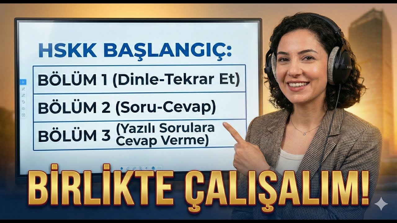 HSKK Başlangıç Seviyesi: Tam Sınav Simülasyonu ve Çalışma Rehberi (Tüm Bölümler)