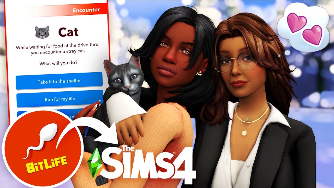 Rescuing a street CAT & Getting a GIRLFRIEND?? 💕😽 | Playing Bitlife in The Sims 4 #41