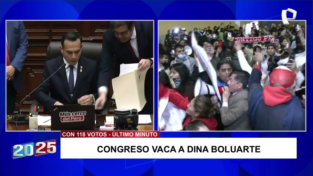 Congreso aprueba vacancia de Dina Boluarte