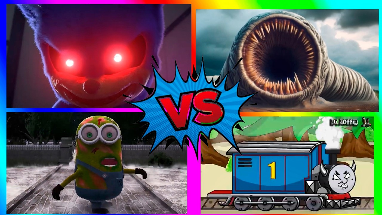 Tiles Hop BROKE… 😱 Sonic EXE vs Worm vs Minion  Monster Tiles Hop