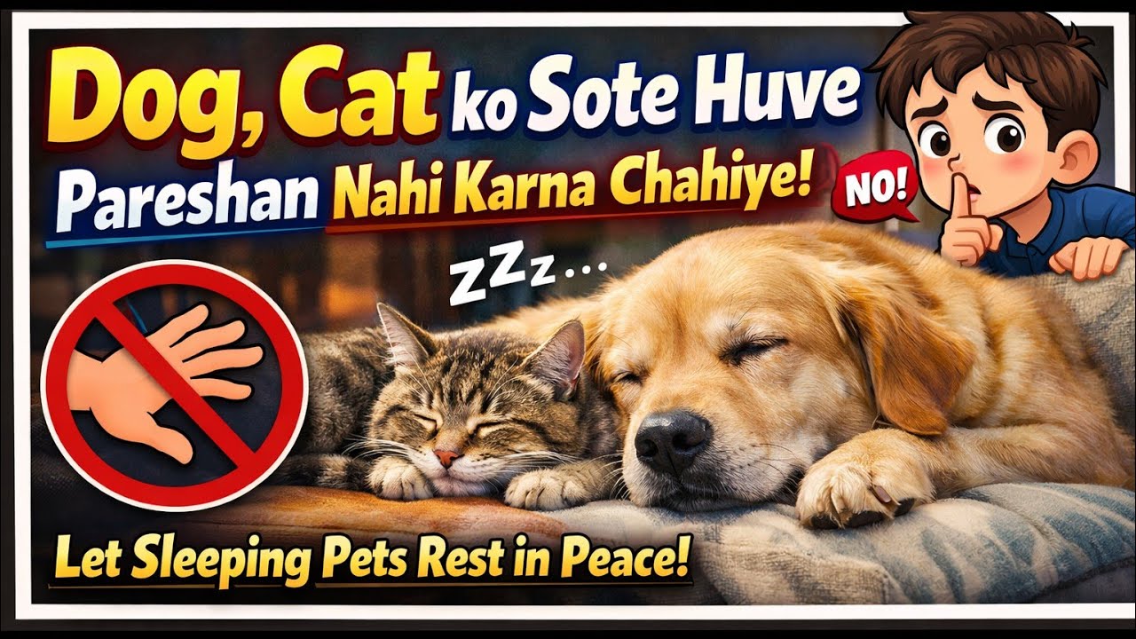 Cat 😸 🐶 dog ko sote waqt pareshan na kre 🙏