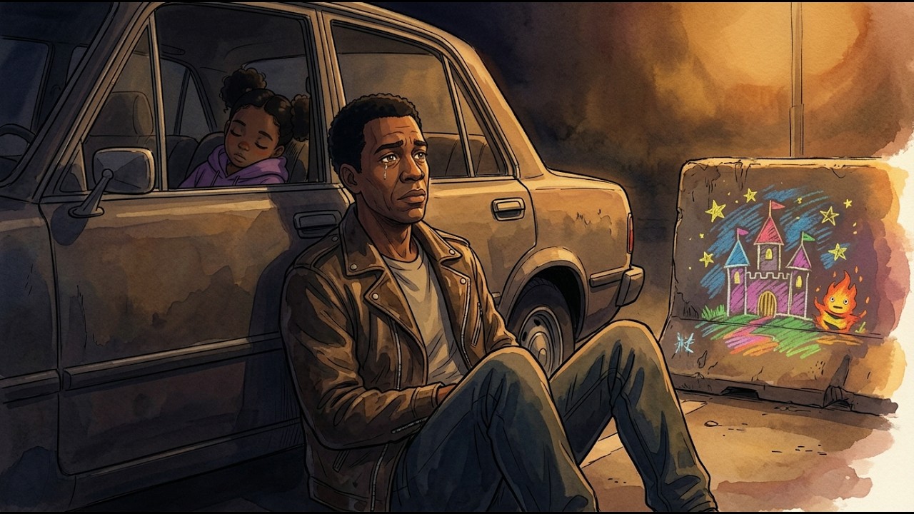 He slept in his car. Every morning he drew her a world she could believe in. — Chalk & Concrete