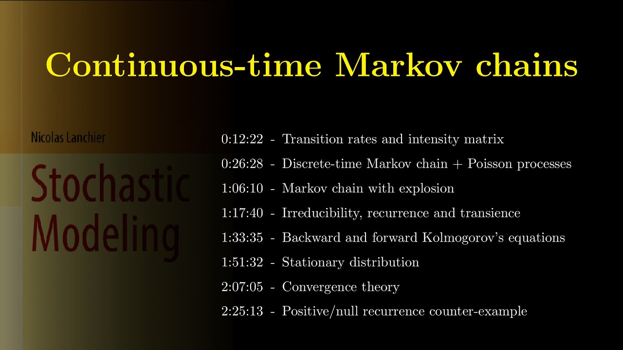 Chapter 10. Continuous-time Markov chains (with subtitles)