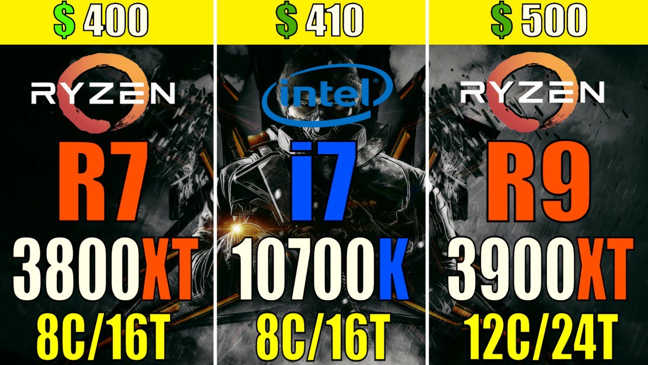 RYZEN 7 3800XT vs CORE i7 10700K vs RYZEN 9 3900XT | PC GAMES TEST |