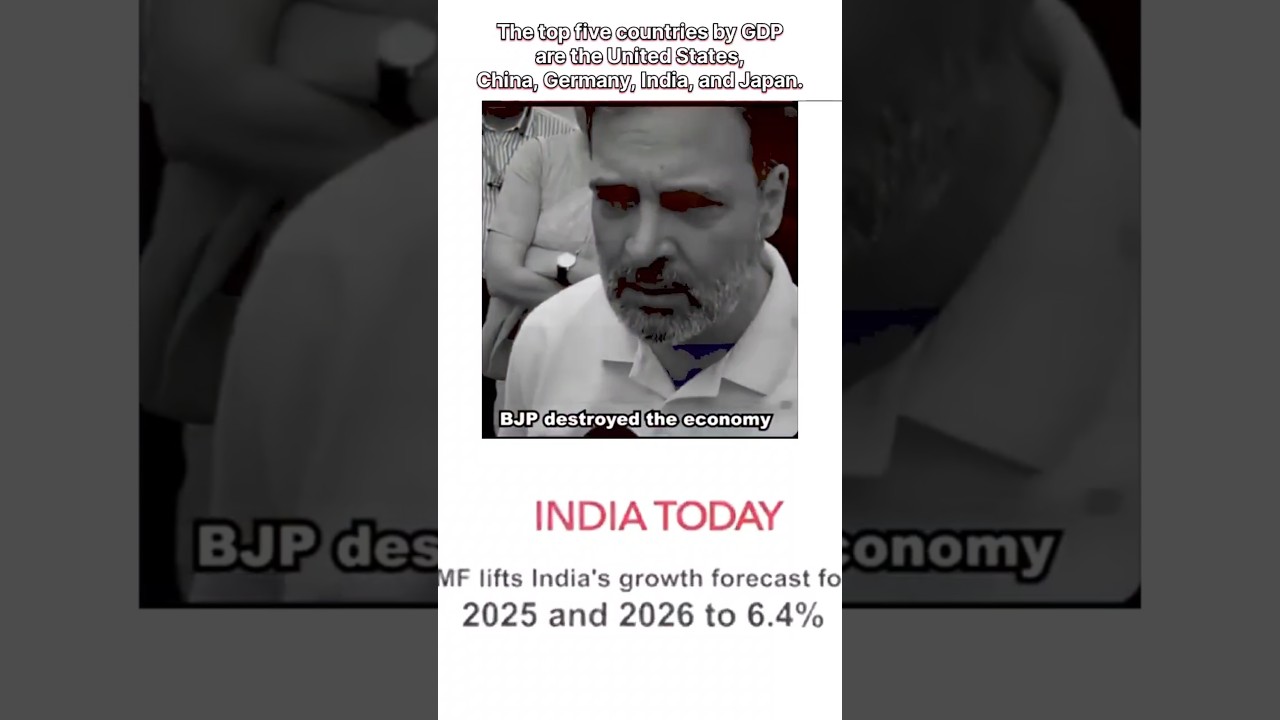 Rahul Gandhi Agrees with President Donald Trump's Dead Economy Remark #bjp #india #gdp2025 #shorts