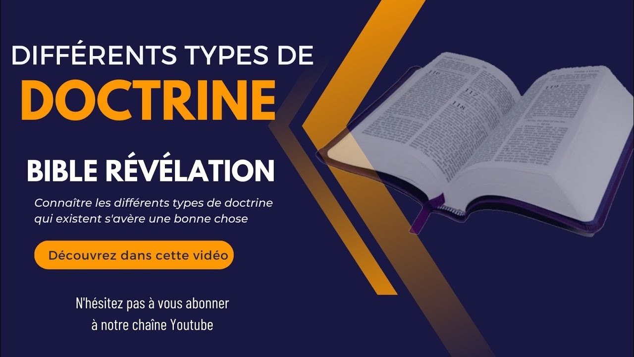 LES DIFFRENTS TYPES DE DOCTRINE SELON LA BIBLE
