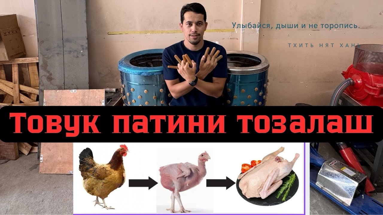 Товуқ, Ўрдак, Ғоз патини тозалаш ускунаси, Tovuq, G’oz, Ordak patini tozalash (barabani) uskunasi