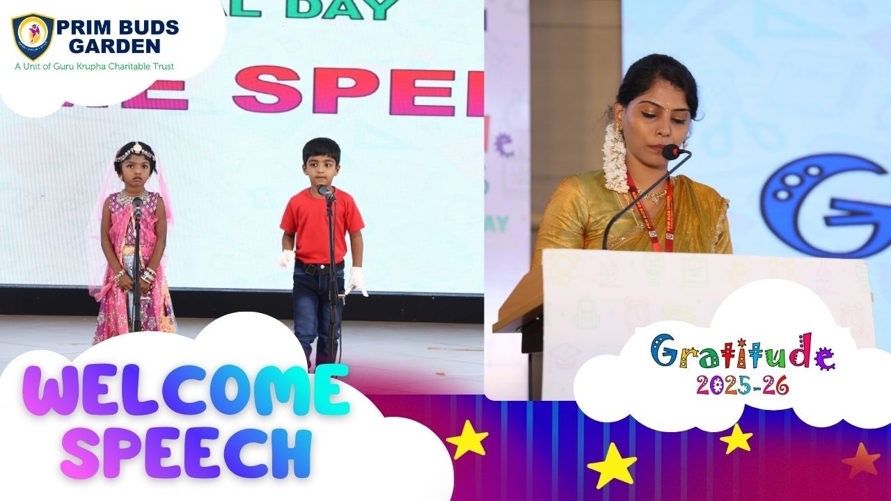 PRIM BUDS GARDEN | WASHERMANPET | ANNUAL DAY AY-2025-26 | WELCOME SPEECH