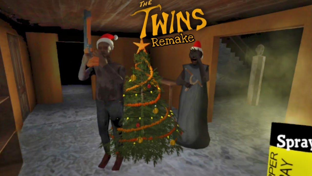 The Twins Remake But Granny Use Slingshot With Christmas Full Gameplay