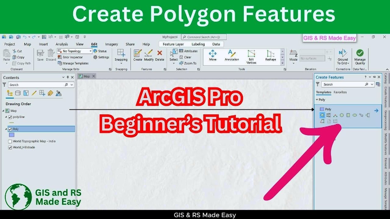 Create polygon features in ArcGIS Pro | ArcGIS Pro Beginners' Tutorial