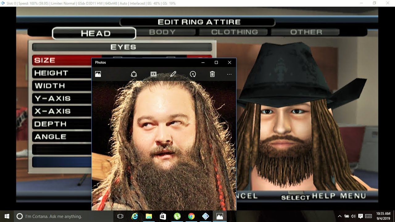 WWE SVR PS2 2011 (HD) - How I create Bray Wyatt - Created Superstar