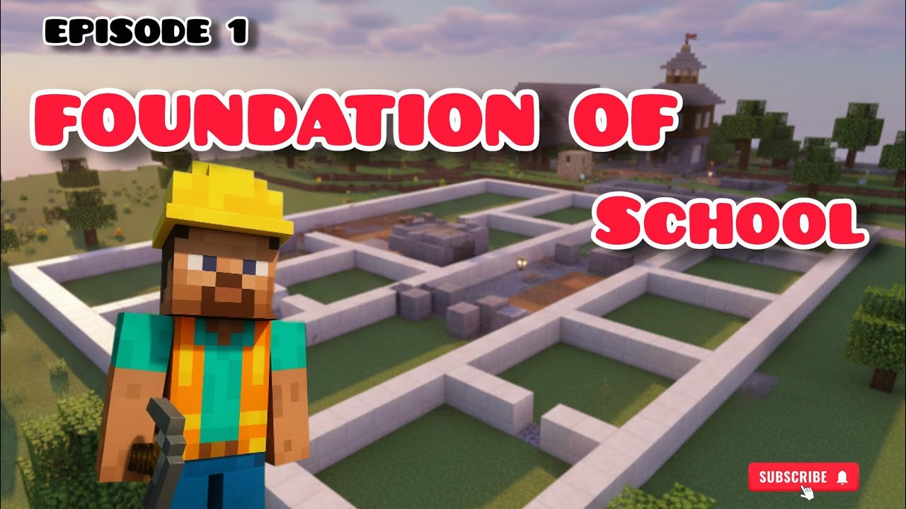 My Minecraft Colony is Growing Fast! School Project Part 5! |!|Foundation of the School in Colony! 🧱
