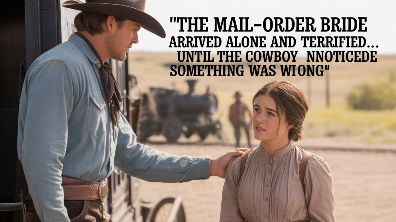 The Mail-Order Bride Arrived Alone and Terrified… Until the Cowboy Noticed Something Was Wrong