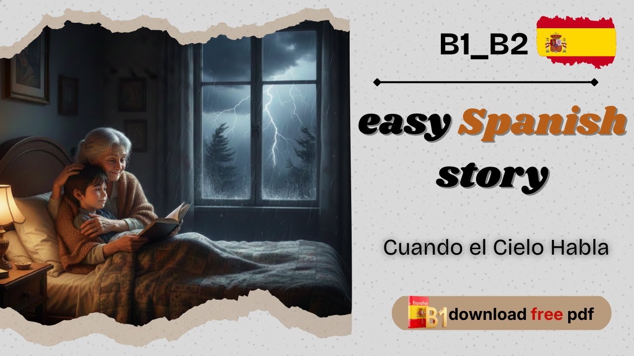 Intermediate Spanish Story🇪🇸: Rafael and the Storm (B1/B2) - Listen & Learn🎧🗒