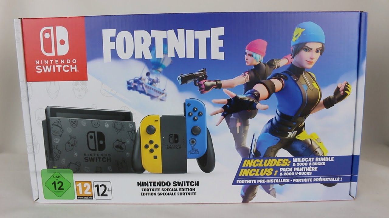 Fortnite Special Edition Nintendo Switch Unboxing + EXCLUSIVE Wildcat Gameplay!