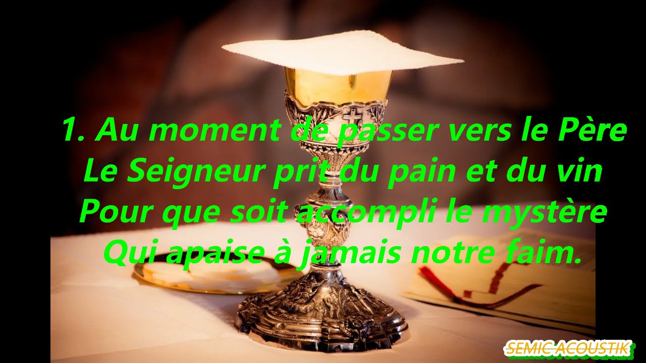 VOICI LE CORPS ET LE SANG DU SEIGNEUR '(chant de communion de Rameaux ou Paque) #catholique
