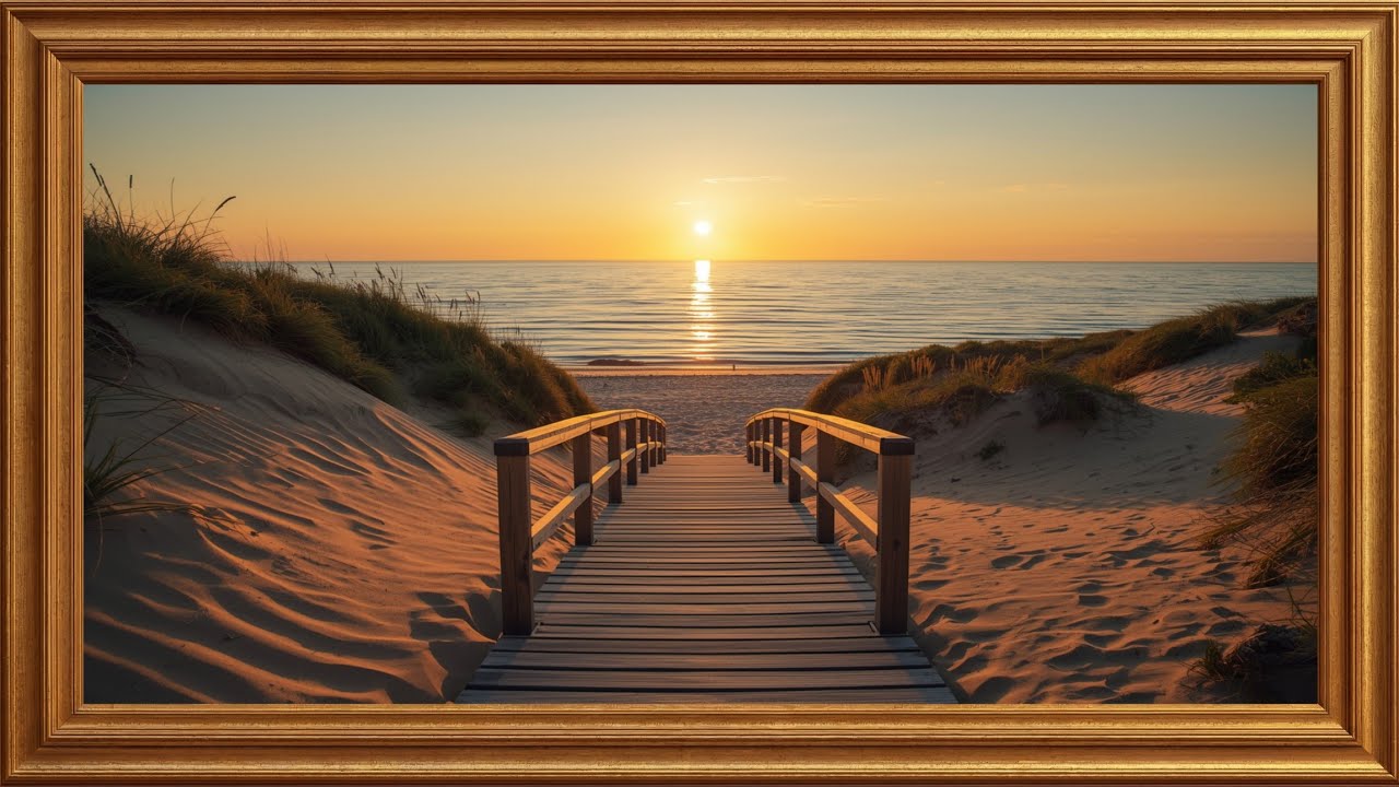 Nature's Art on Screen | Turn Your TV into a Masterpiece |A Painting on the Beach |10-Hour Timeframe