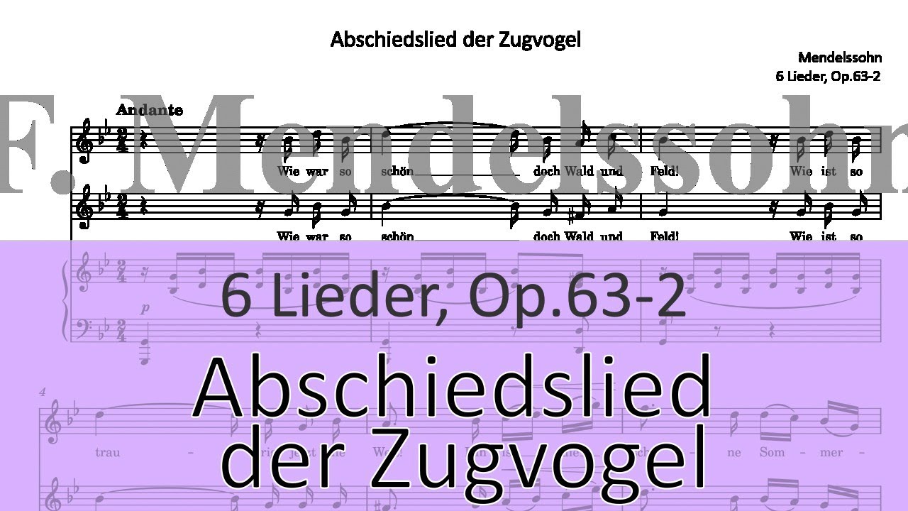 Mendelssohn Op.63-2 (Abschiedslied der Zugvogel)