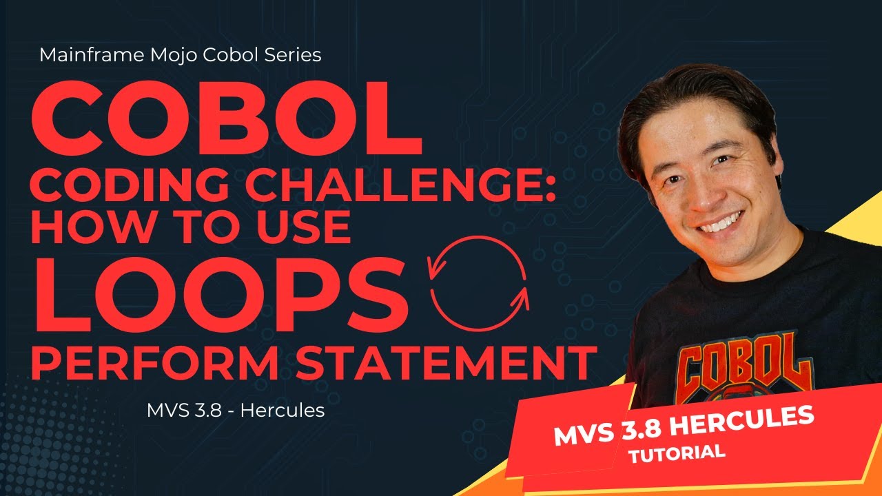 Cobol Coding Challenge Using Loops with perform statement MVS 3.8 mainframe Hercules emulator