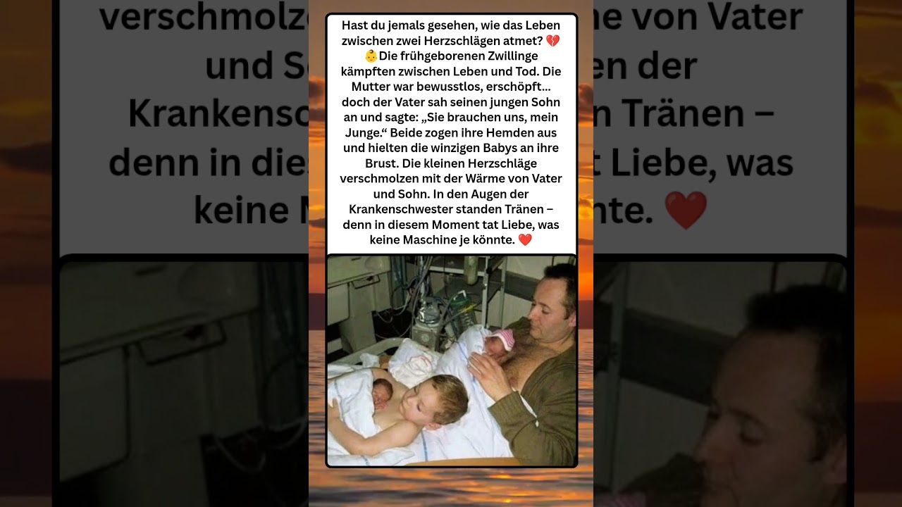 Als Vater und Sohn den Tod mit Liebe besiegten! ❤️👶 