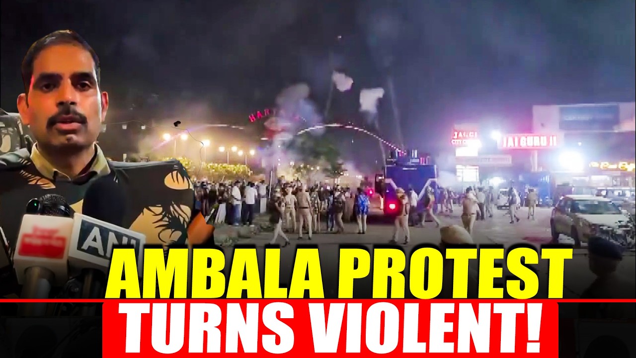 BREAKING! Ambala Protest Turns Violent as Protesters Clash with Police | Demanding arrest of GS Mand