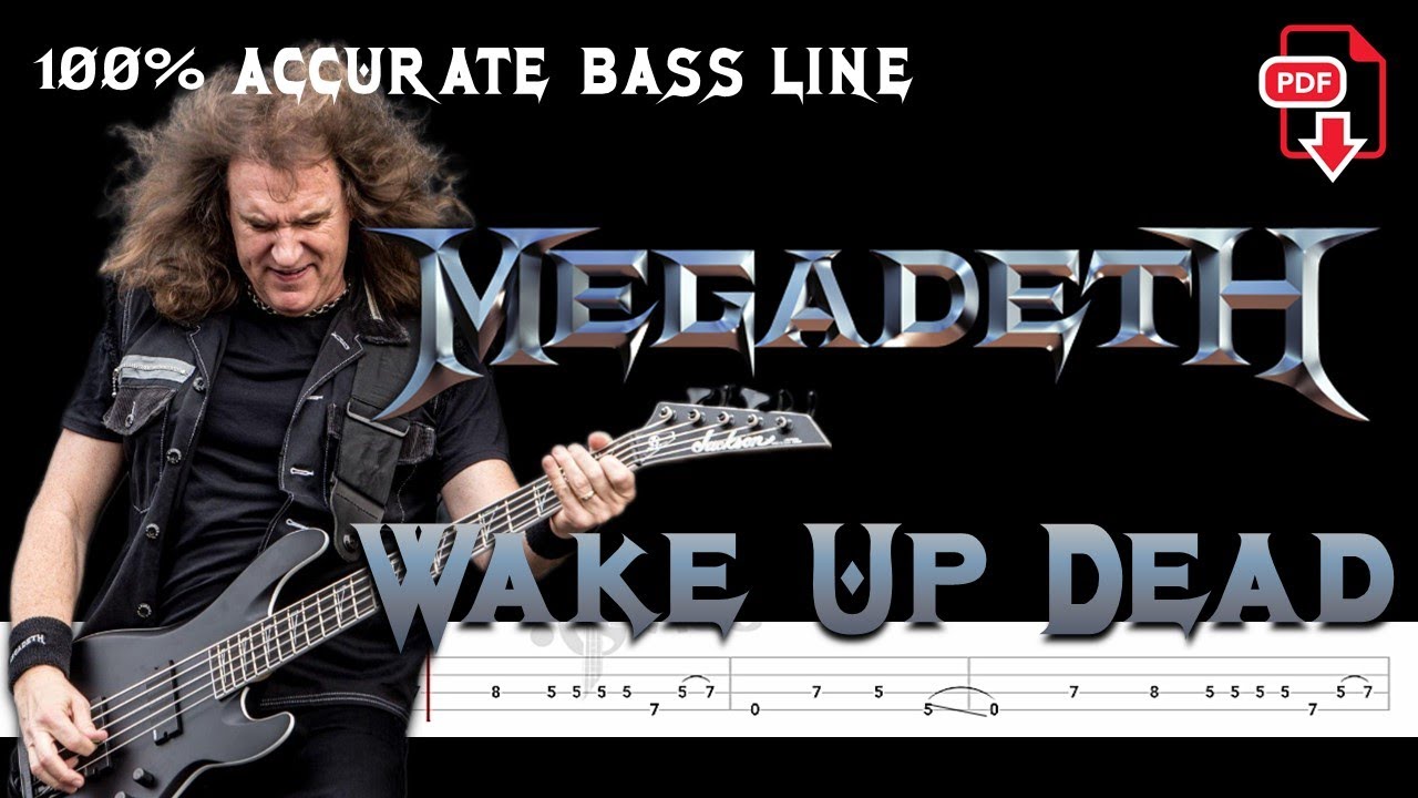 Megadeth - Wake Up Dead (🔴100% Accurate Bass Tabs ) By @chamisbass  #chamisbass #basstabs