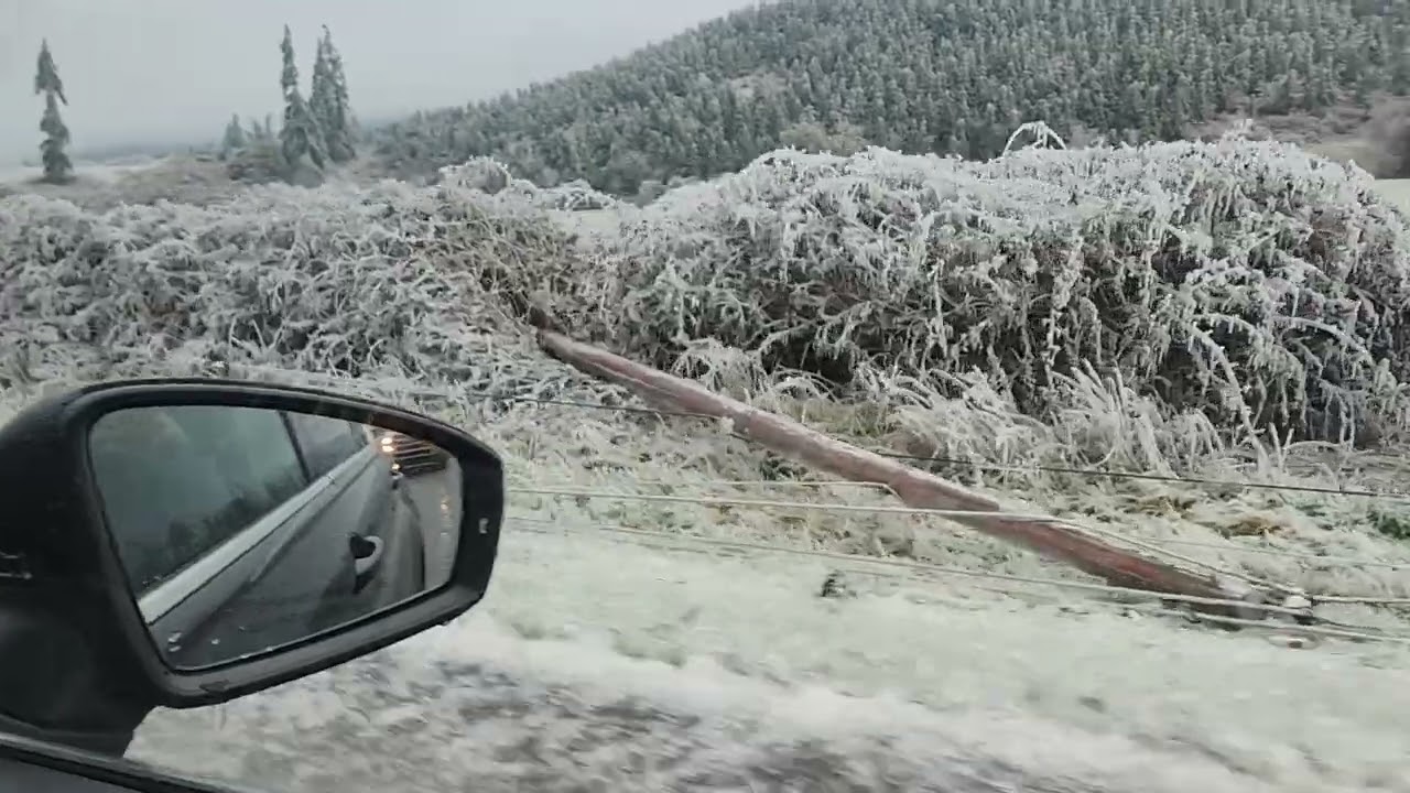 Marcola Road ice storm 2024