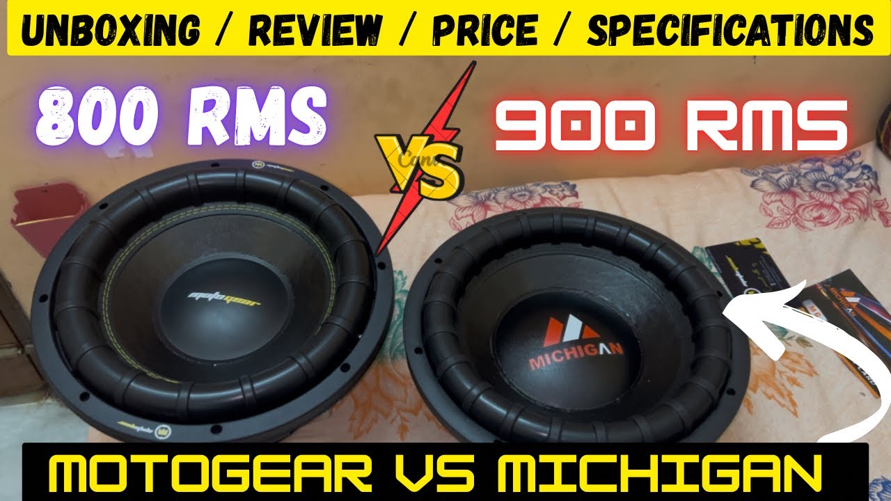 High end subwoofer setup for cars ! Heavy bass subwoofer! Motogear 800 rms subwoofer #michigan #sub 