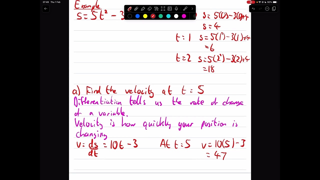 A level Maths - Variable Acceleration