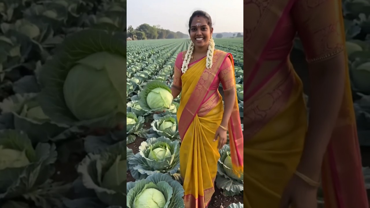 Cabbage Harvesting... 🌿#shorts #shortsfeed