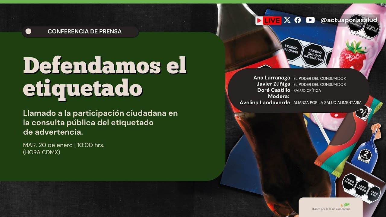 Llamado a la participación ciudadana en la consulta pública del etiquetado de advertencia