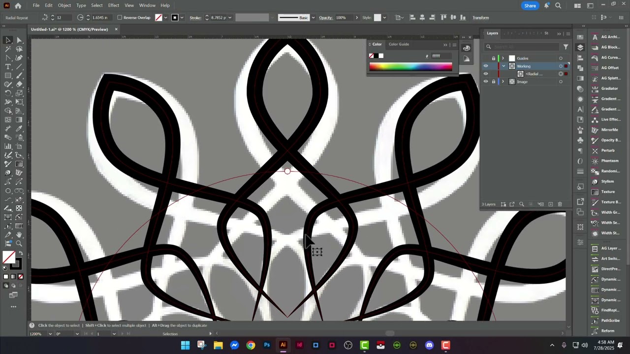 Easily create repeating radial (circular) shapes in Adobe Illustrator