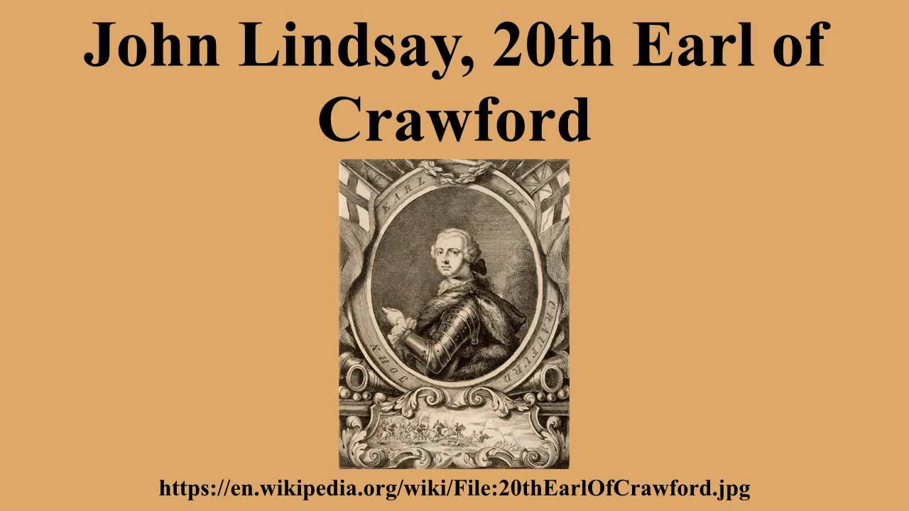 John Lindsay, 20th Earl of Crawford