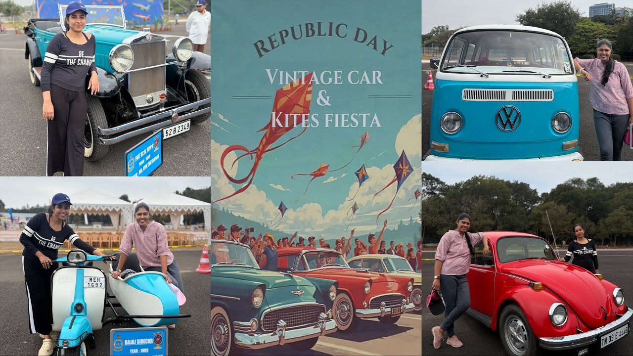 VINTAGE CAR AND KITES FIESTA 2026//BANGALORE//🚘 #vintagecar#kitefestival 