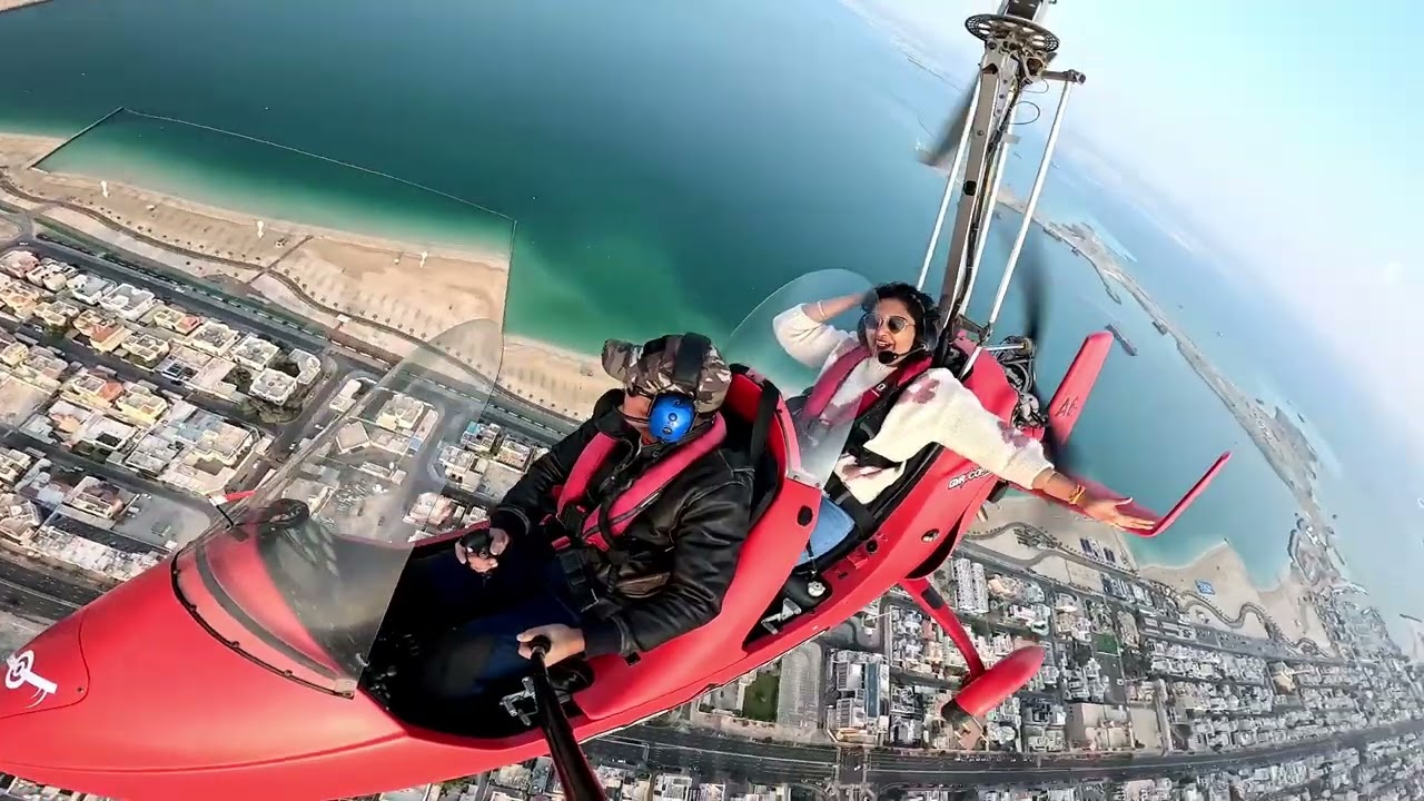 Gyrocopter Ride Over Palm Jumeirah Dubai 🚁 | Unforgettable Aerial Experience