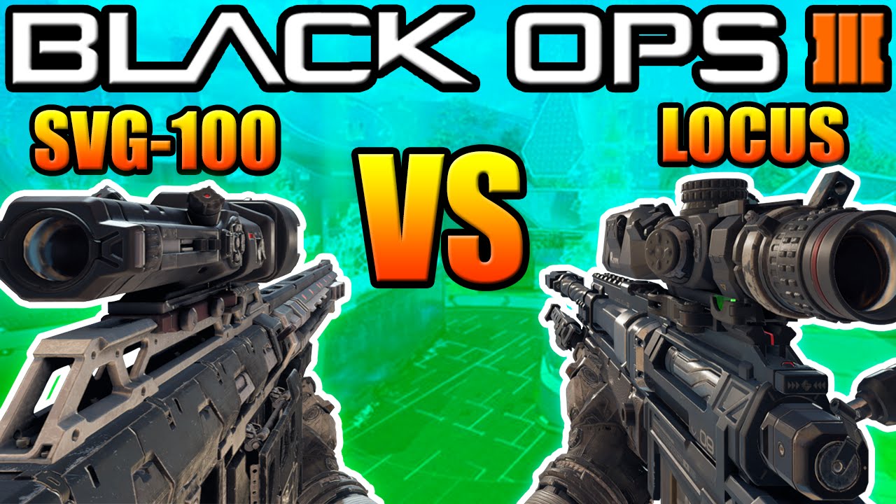 Black Ops 3 - SVG 100 vs Locus Sniper! - Best Bolt Action Sniper! (Black Ops 3 QuickScope Tips)