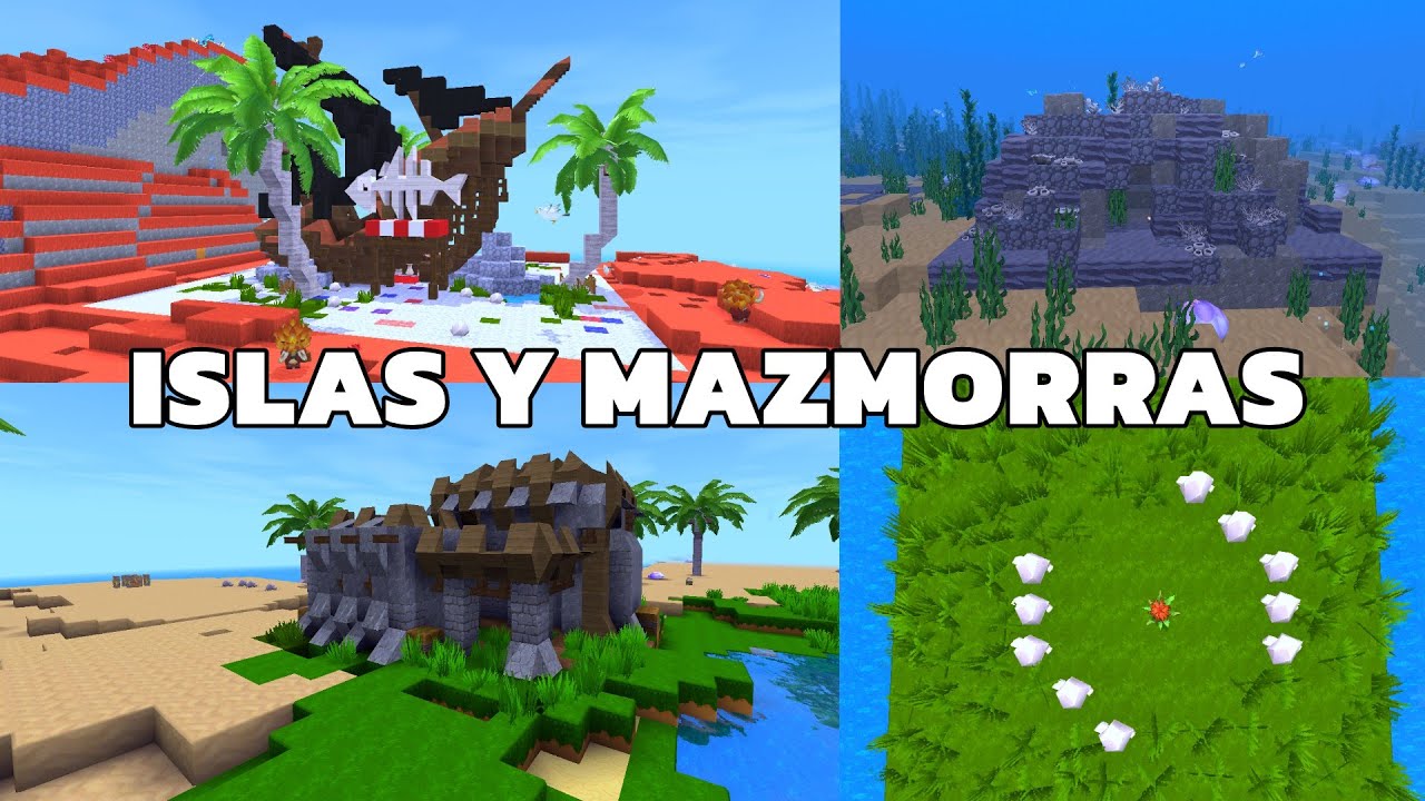 Todas las islas y mazmorras del océano mini world