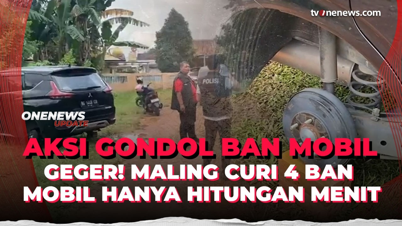 Spesialis Pencuri Ban Beraksi di Palembang, Mobil Kehilangan 4 Roda Sekaligus | OneNews Update